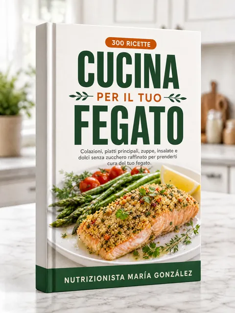 Copertina del ricettario Cucina per il tuo Fegato, 300 ricette