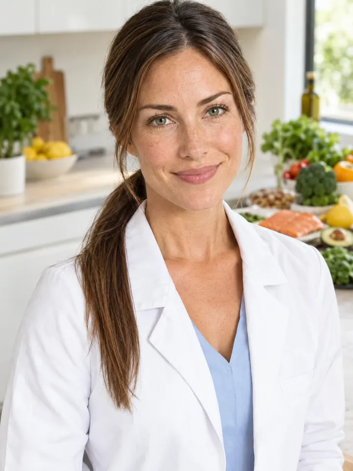La nutrizionista María González nella sua cucina
